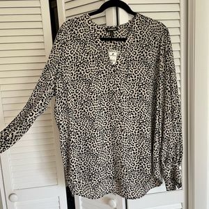 Leopard Print Long Sleeve Top